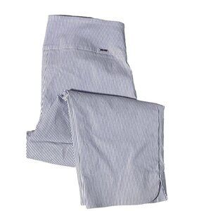 Sc&co White Blue Pinstripe Size 8 Capri Pullon Pants Patriotic Sailing Nautical